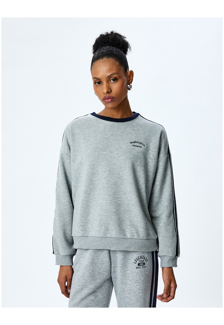 Bluza de trening lejera cu detalii contrastante