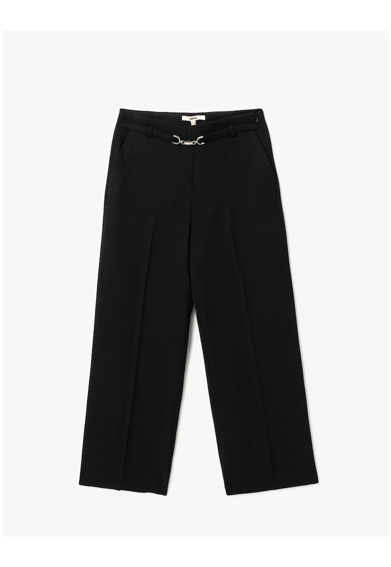 Pantaloni capri cu talie inalta