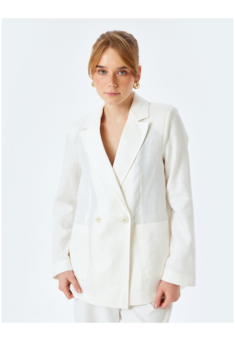 Sacou din in cu doua randuri de nasturi