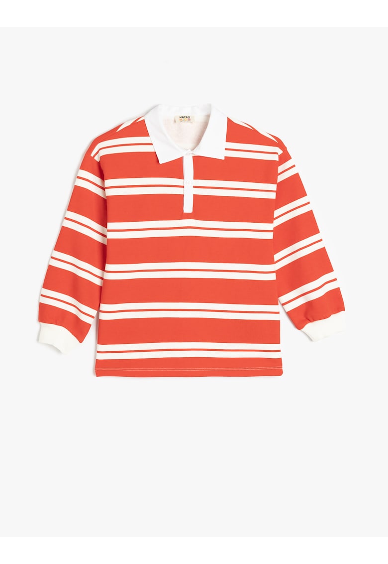 Bluza polo cu model in dungi