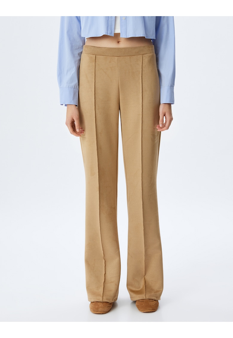 Pantaloni lejeri cu talie inalta