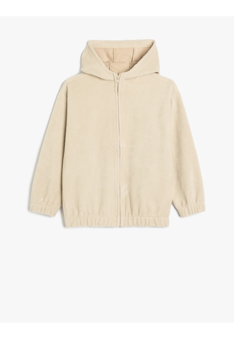 Hanorac din amestec de bumbac cu fermoar