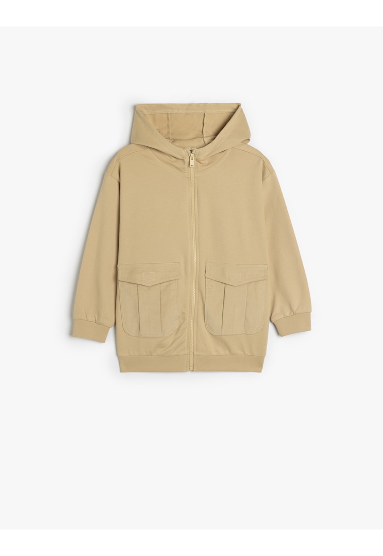 Hanorac din bumbac cu fermoar