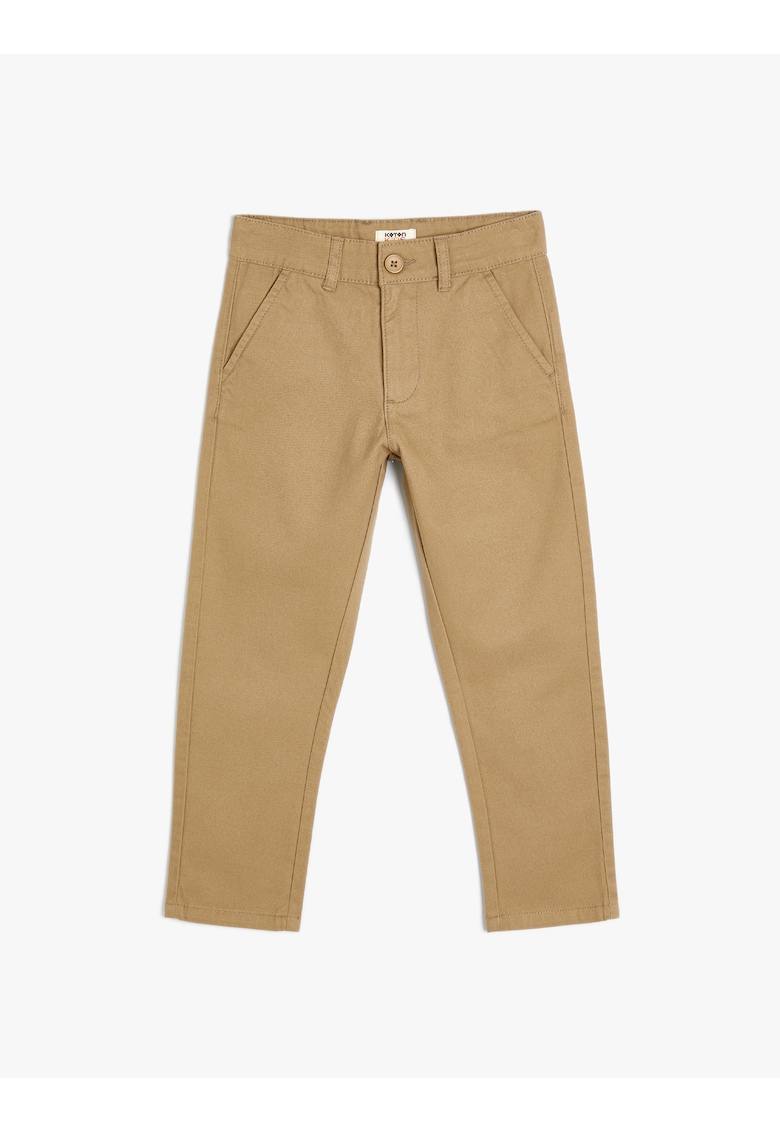 Pantaloni chino cu model uni Pantaloni chino cu model uni