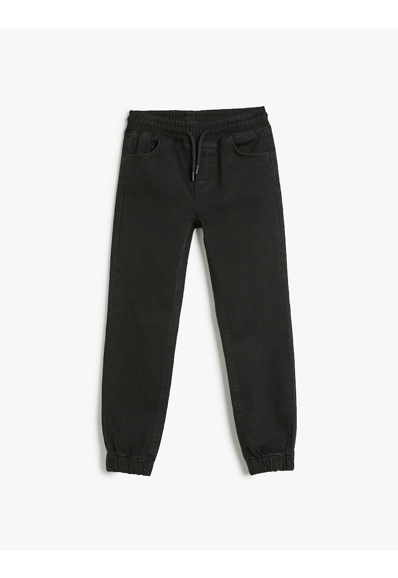 Blugi jogger cu talie ajustabila