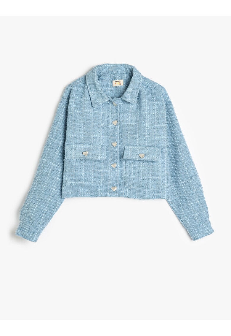 Jacheta din tuid cu buzunare