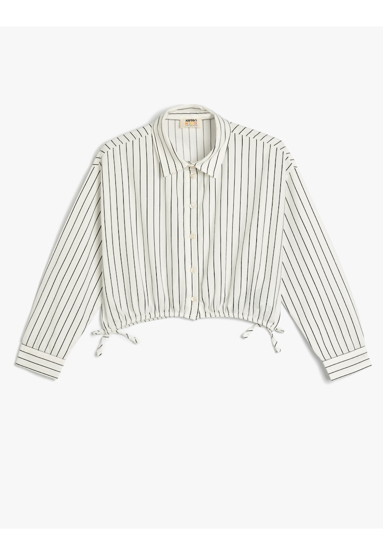 Camasa cu model in dungi si snur de ajustare la terminatie