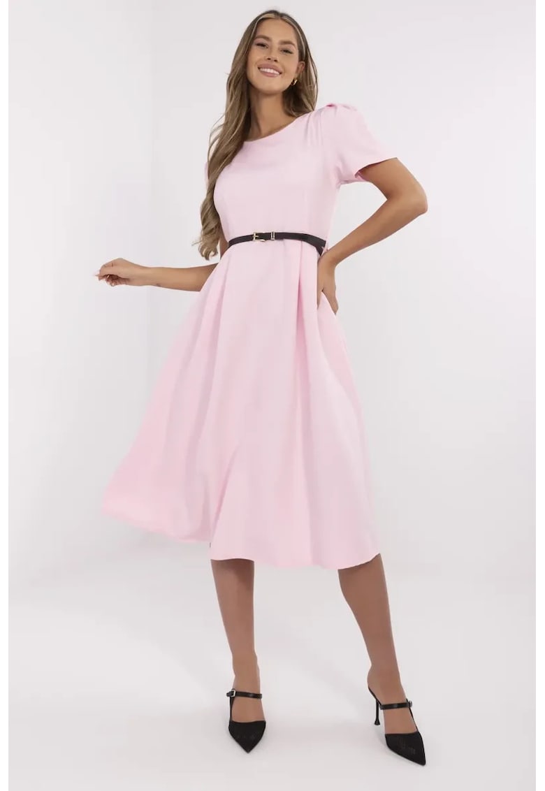 Rochie midi cu o curea subtire