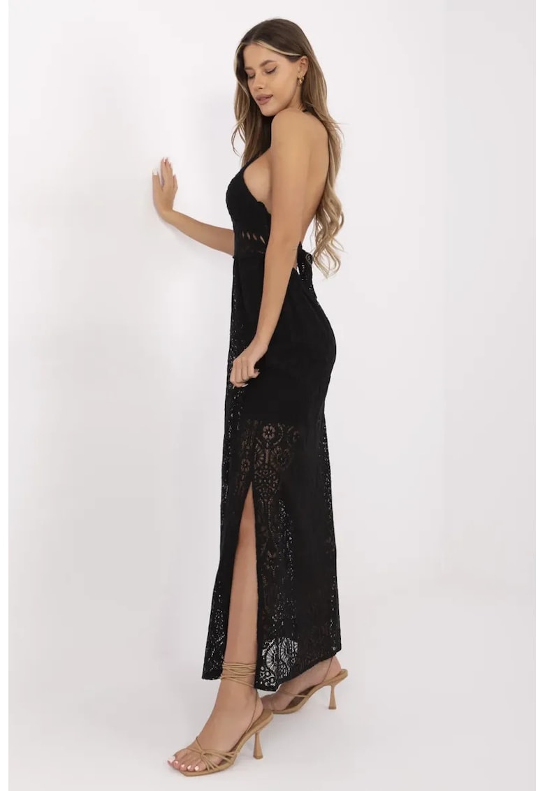 Rochie maxi cu decolteu halter