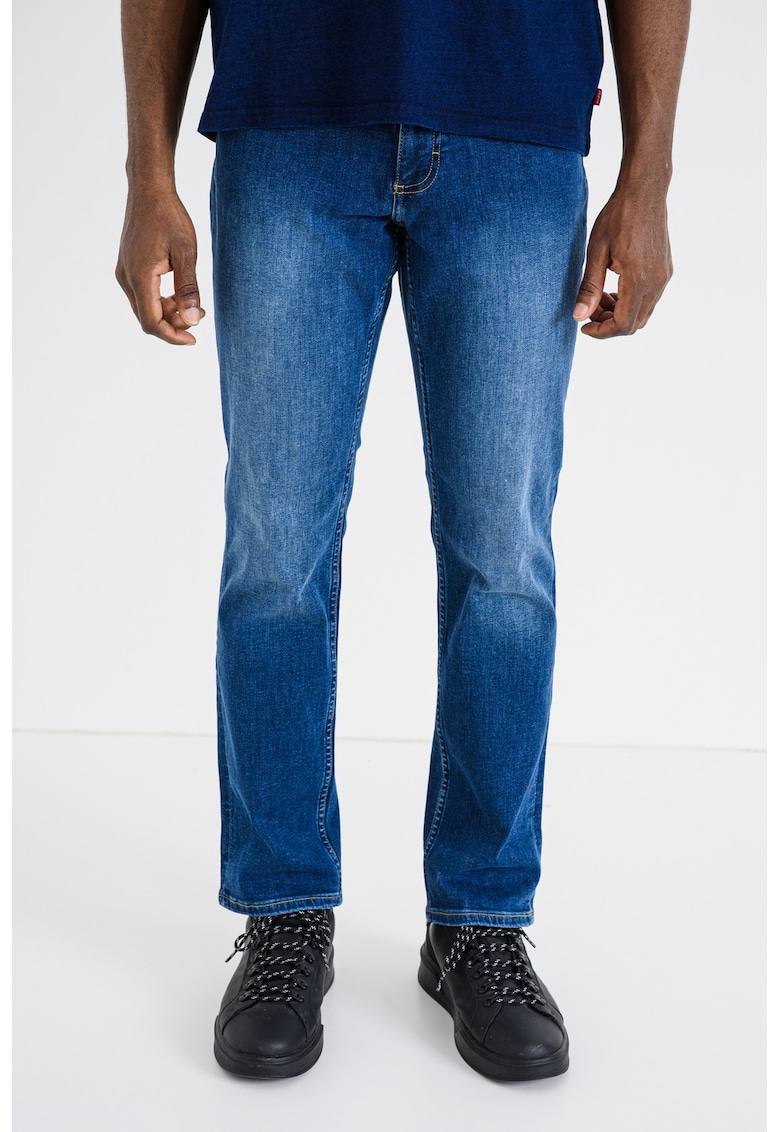 Blugi cu talie medie Washigton - Albastru inchis