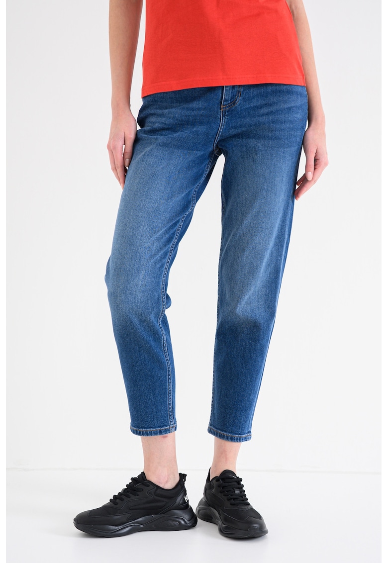 Blugi crop cu talie inalta Charlotte