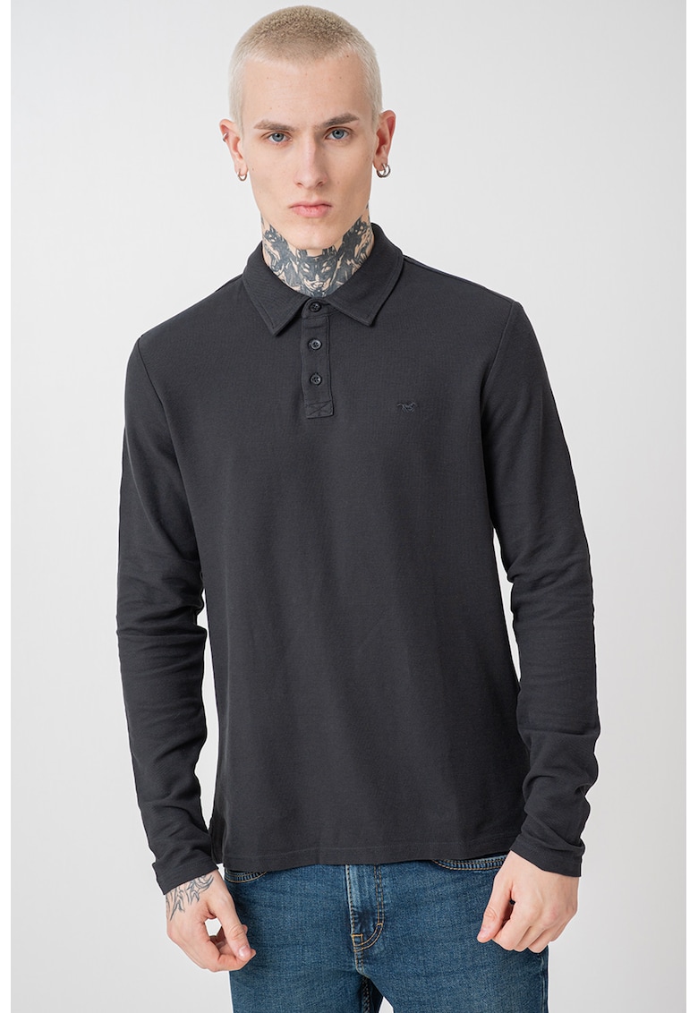 Bluza cu guler polo si model uni Portis