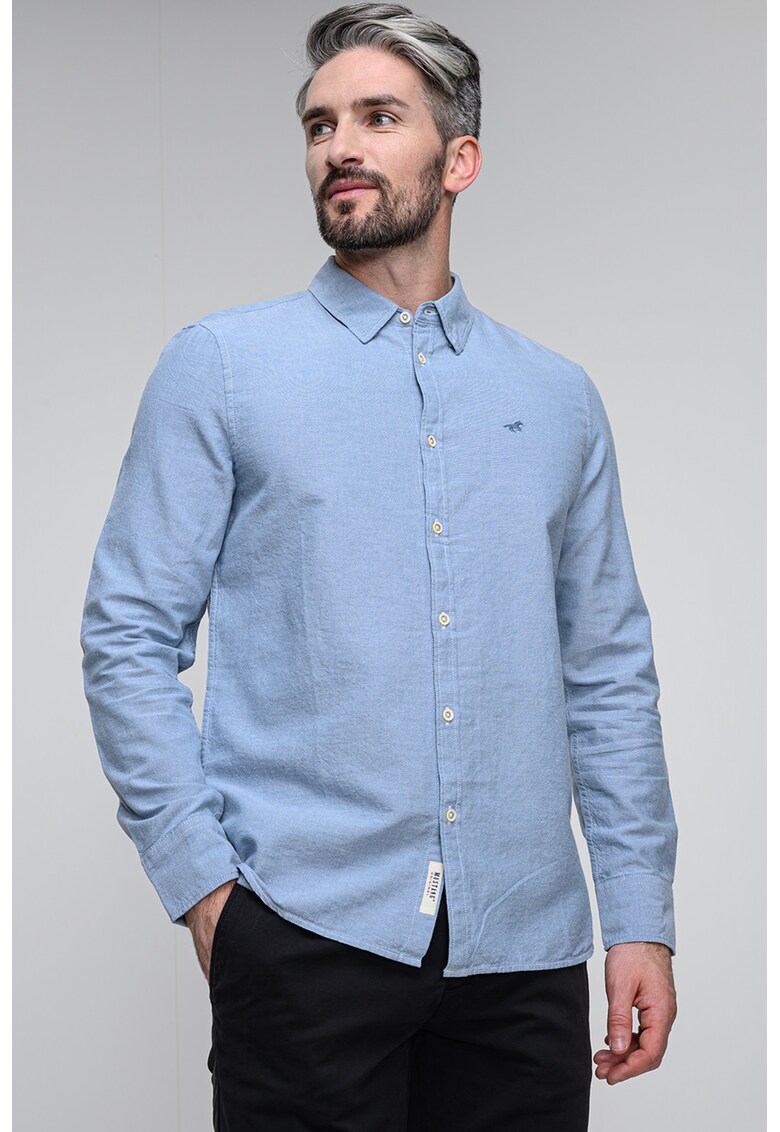 Camasa din bumbac Edinburg - Albastru inchis