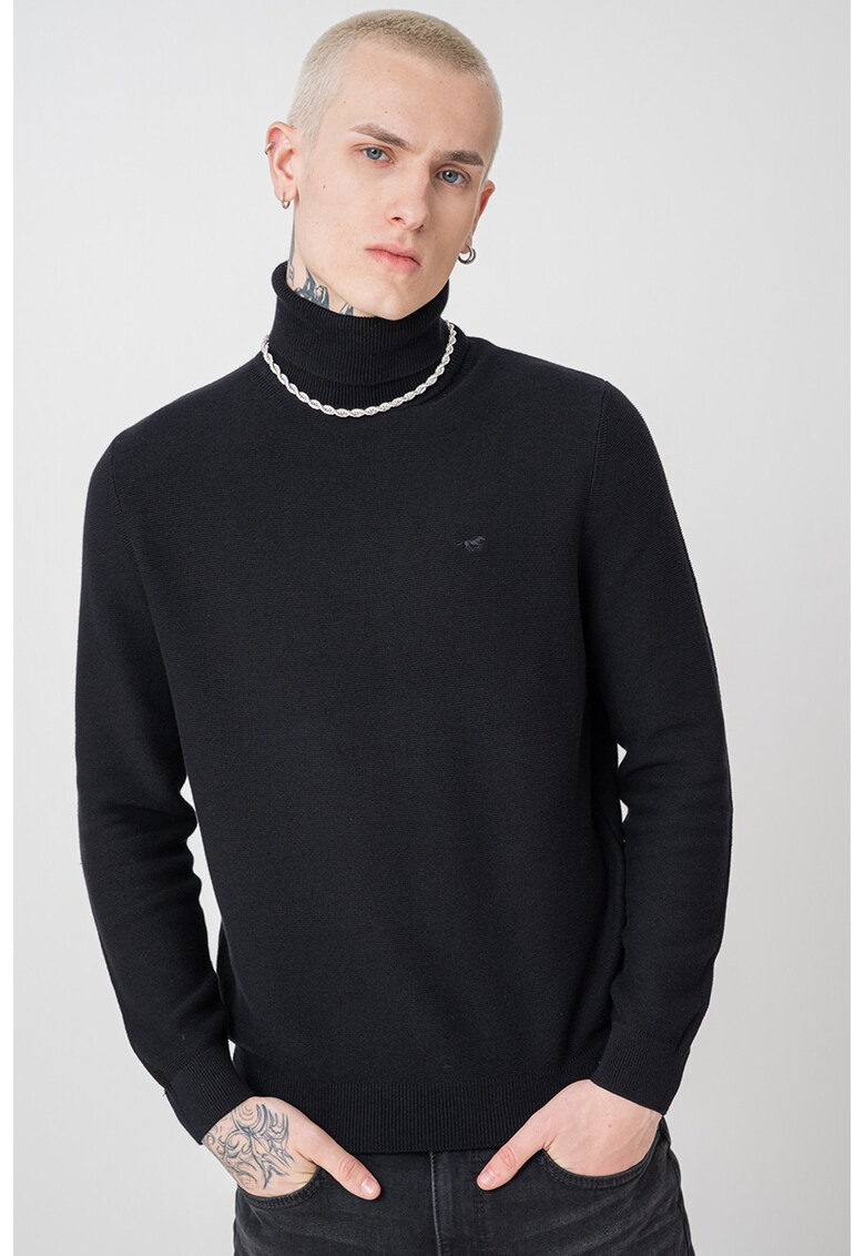 Pulover cu guler inalt Elgin - Negru