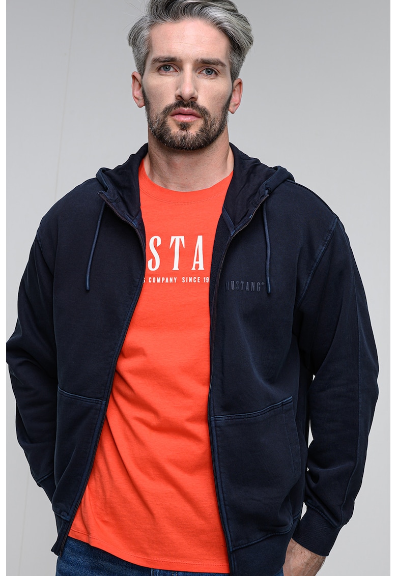 Hanorac din bumbac cu fermoar