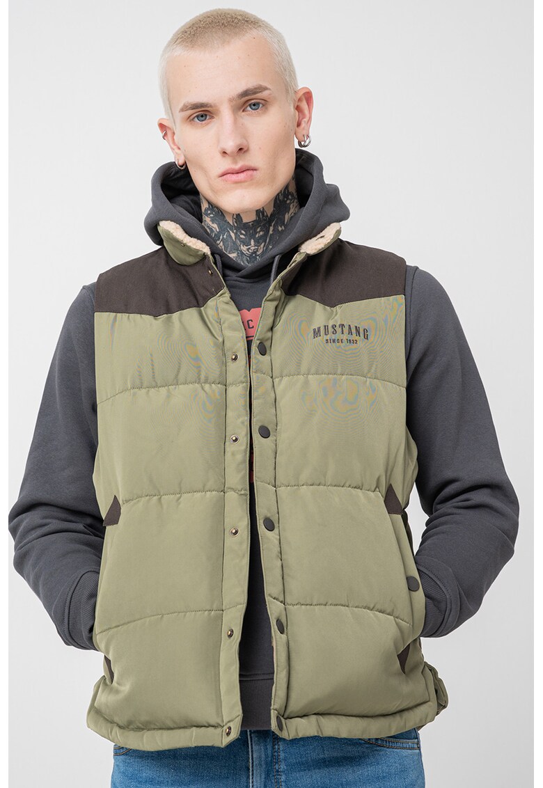 Jacheta cu capsa Dublin - Negru/Verde pal