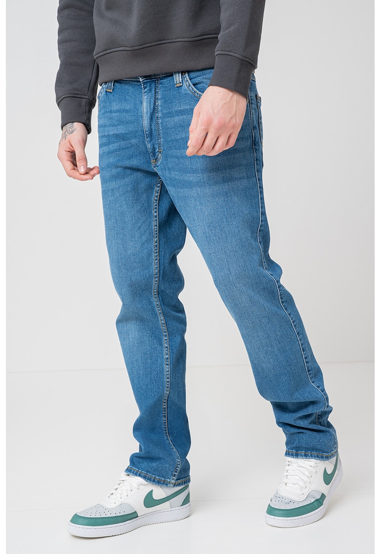 Blugi cu croiala dreapta si talie medie Tramper Blugi cu croiala dreapta si talie medie Tramper