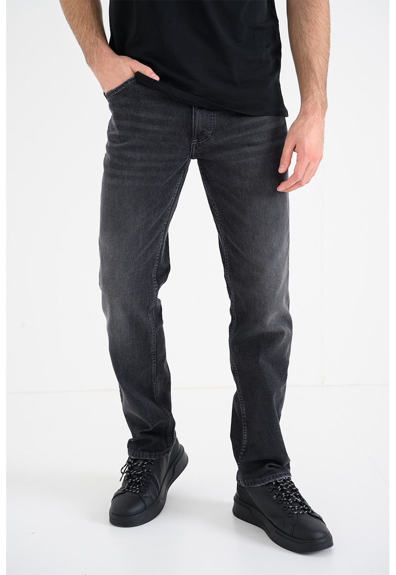 Blugi drepti din material termoizolant Tramper - Gri inchis