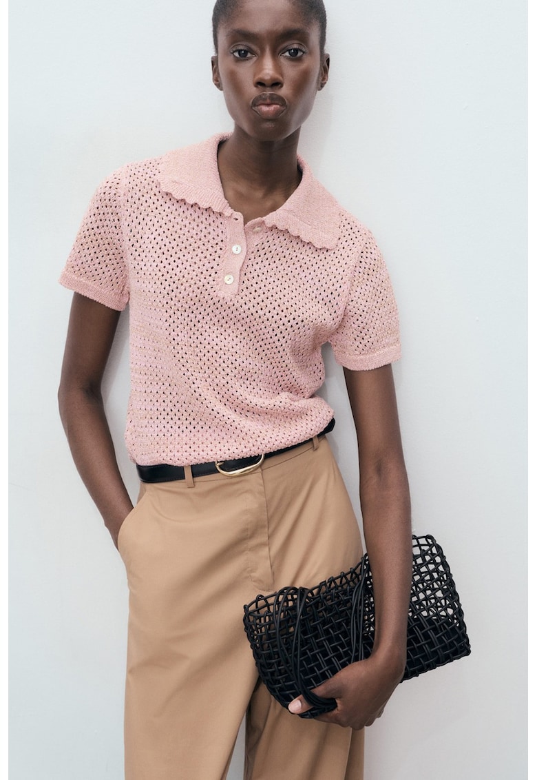 Pulover polo cu maneci scurte