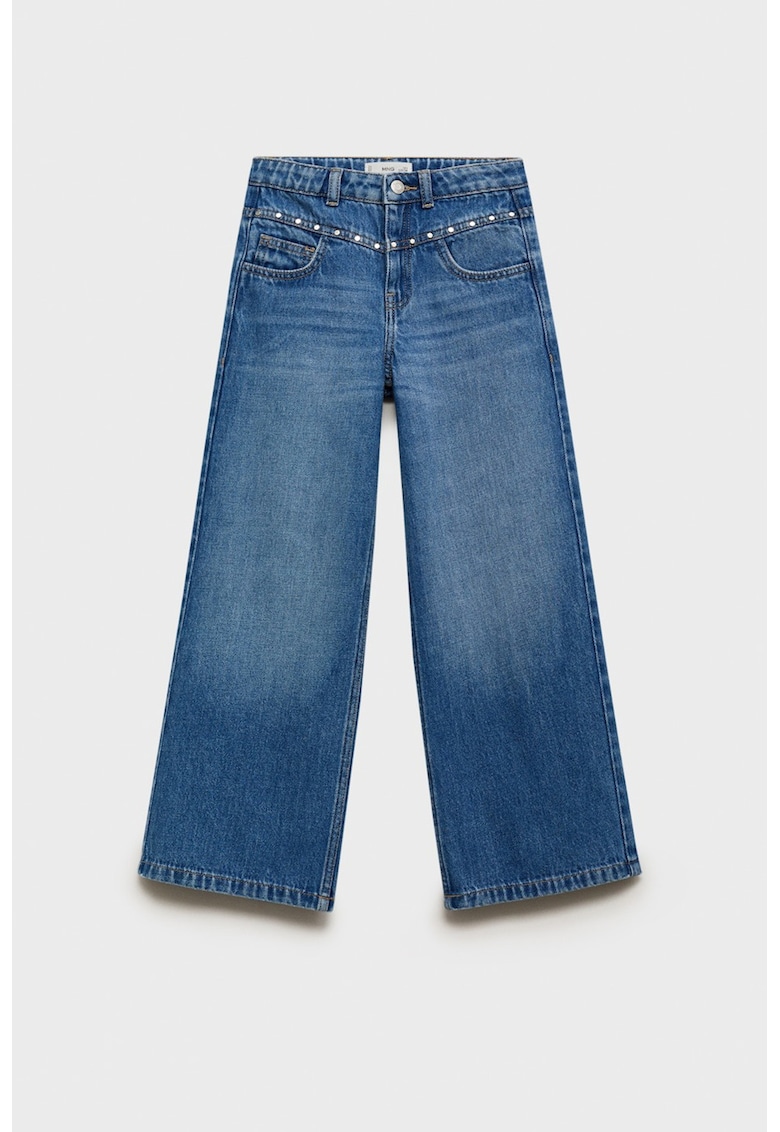 Blugi cu croiala ampla si tinte - Albastru melange