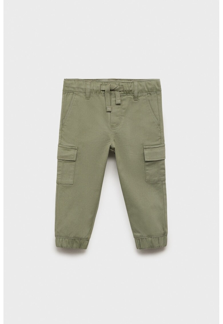 Pantaloni cargo din amestec de bumbac - Kaki