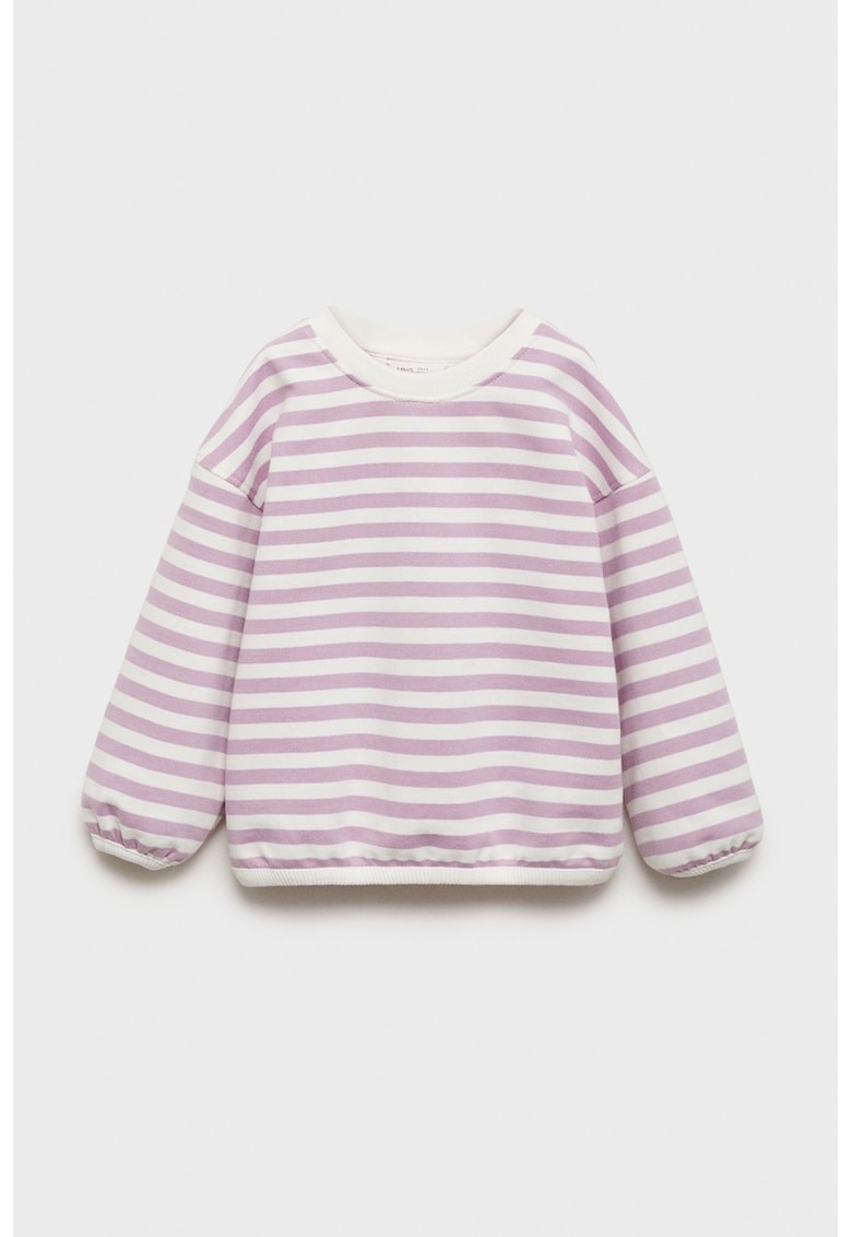 Bluza de trening cu model in dungi si maneci cazute