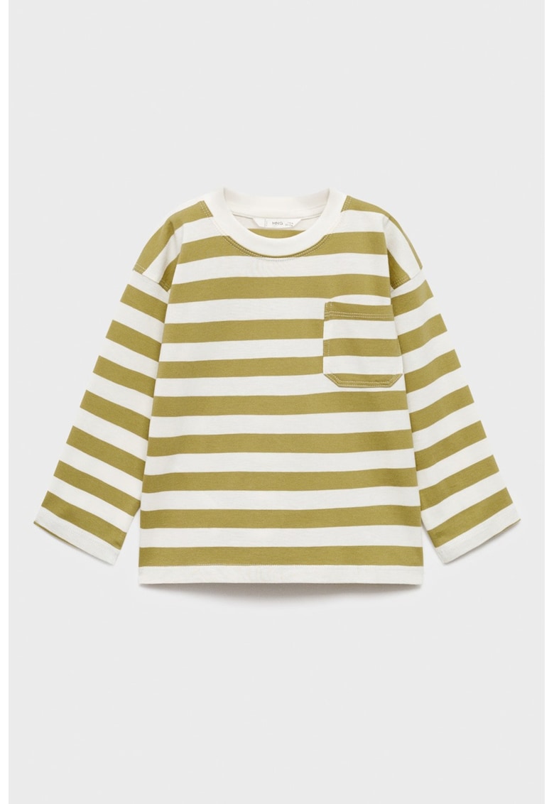 Bluza cu decolteu la baza gatului si model in dungi