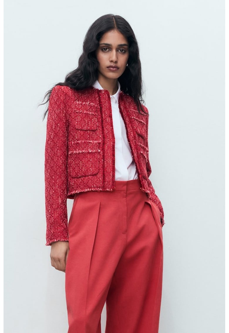 Jacheta din tuid cu model uni