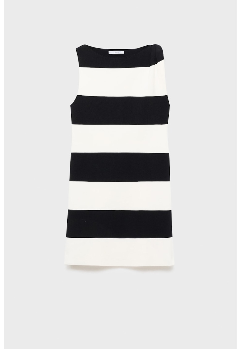 Rochie tricotata asimetrica cu model in dungi