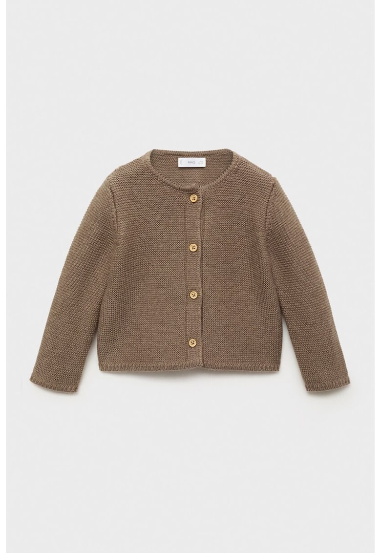 Cardigan din amestec de bumbac - Kaki