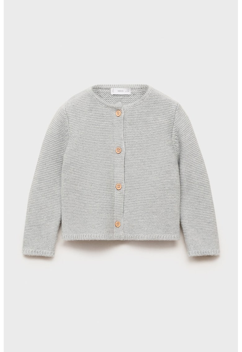 Cardigan din amestec de bumbac - Gri deschis