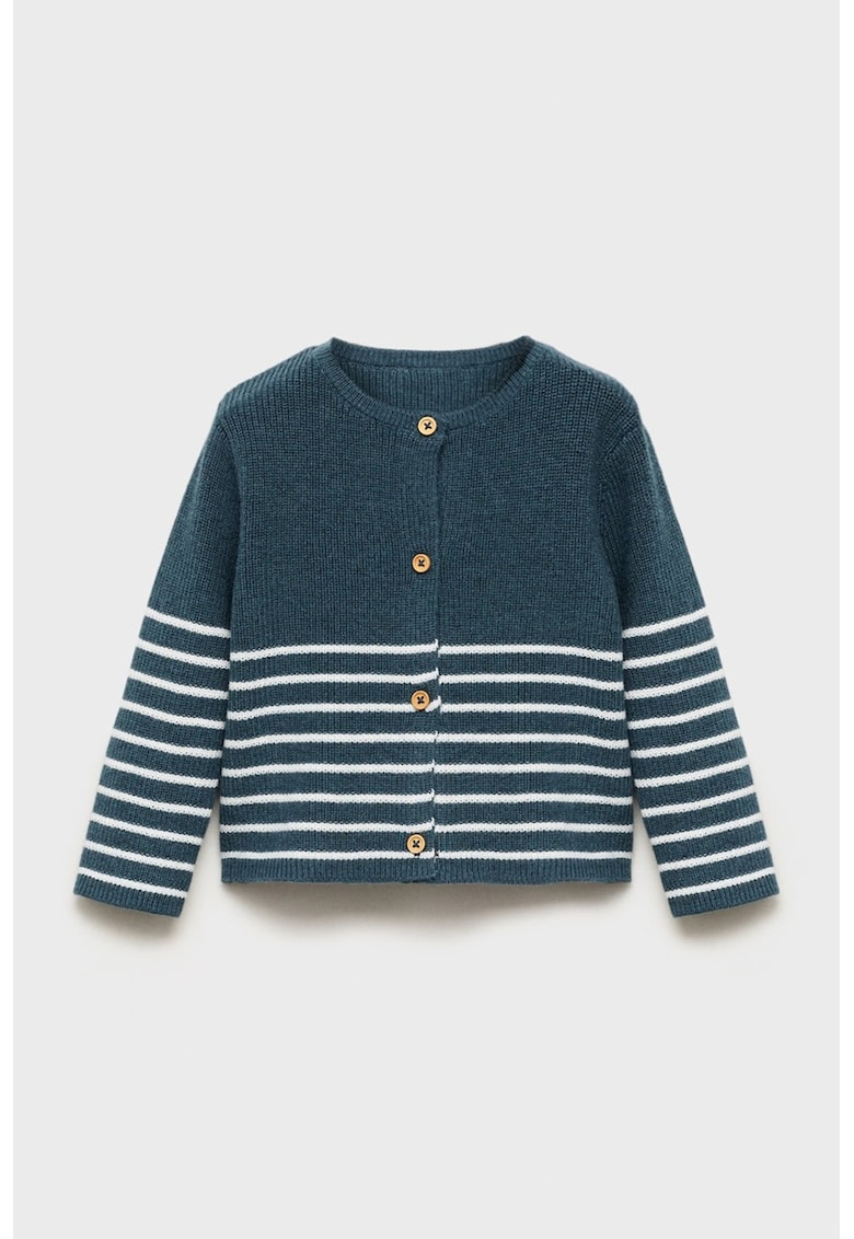 Cardigan tricotat fin cu model in dungi