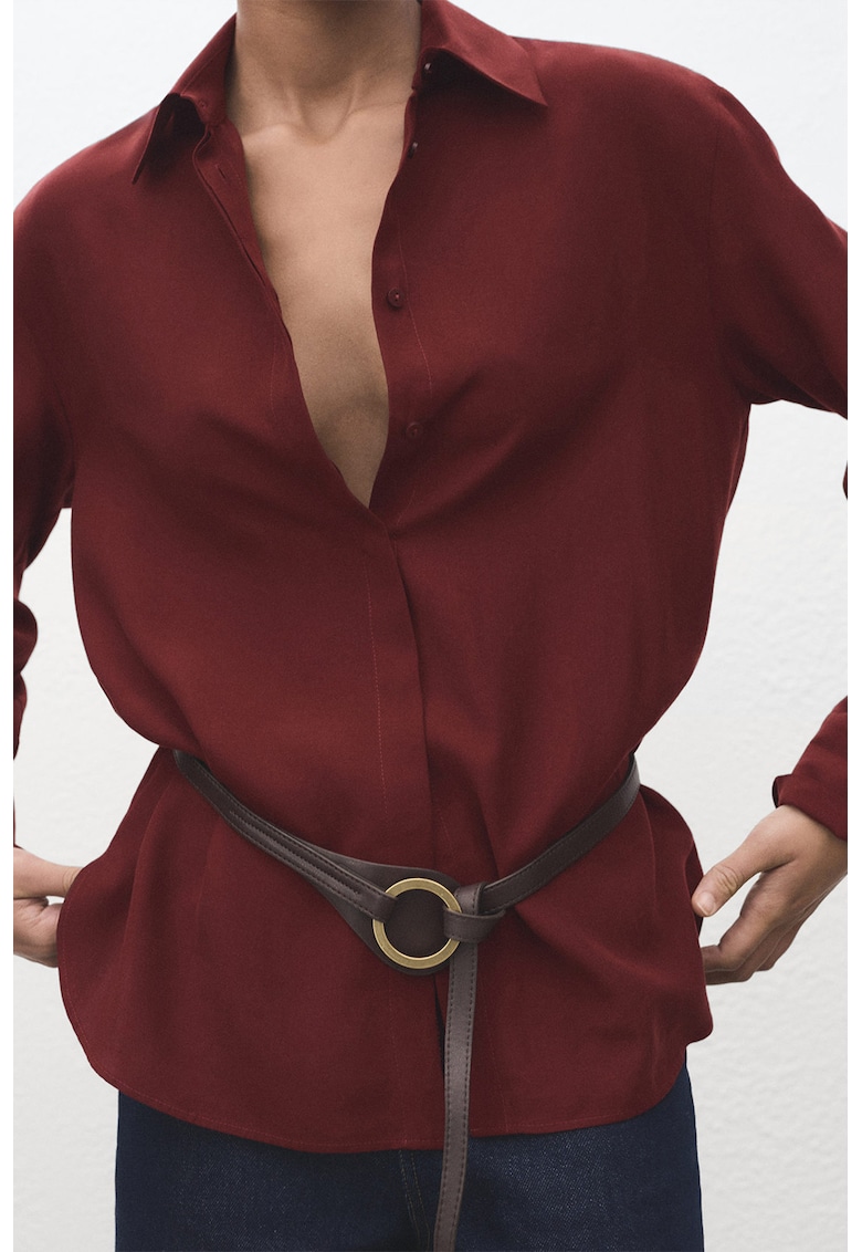 Camasa din lyocell cu inchidere ascunsa