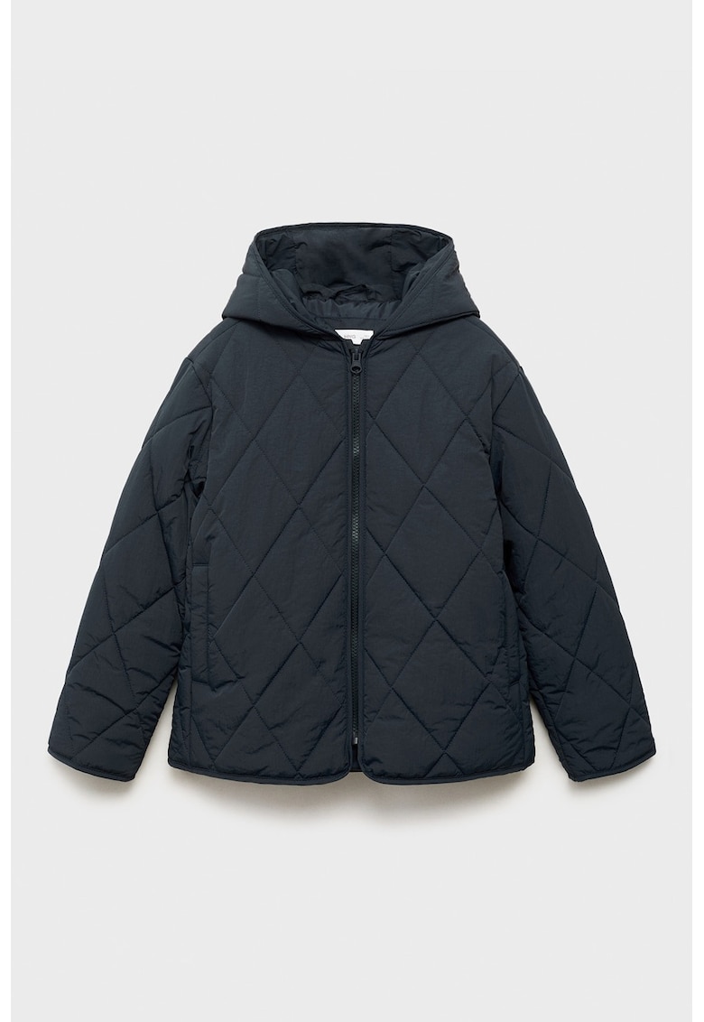 Jacheta cu gluga si aspect matlasat