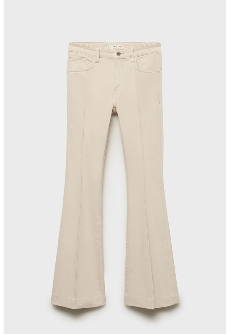 Blugi evazati low-cut - Bej inchis
