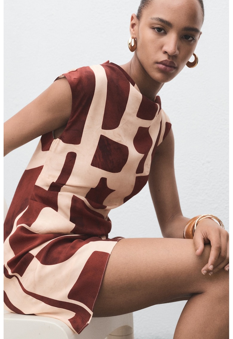 Rochie mini cu model geometric