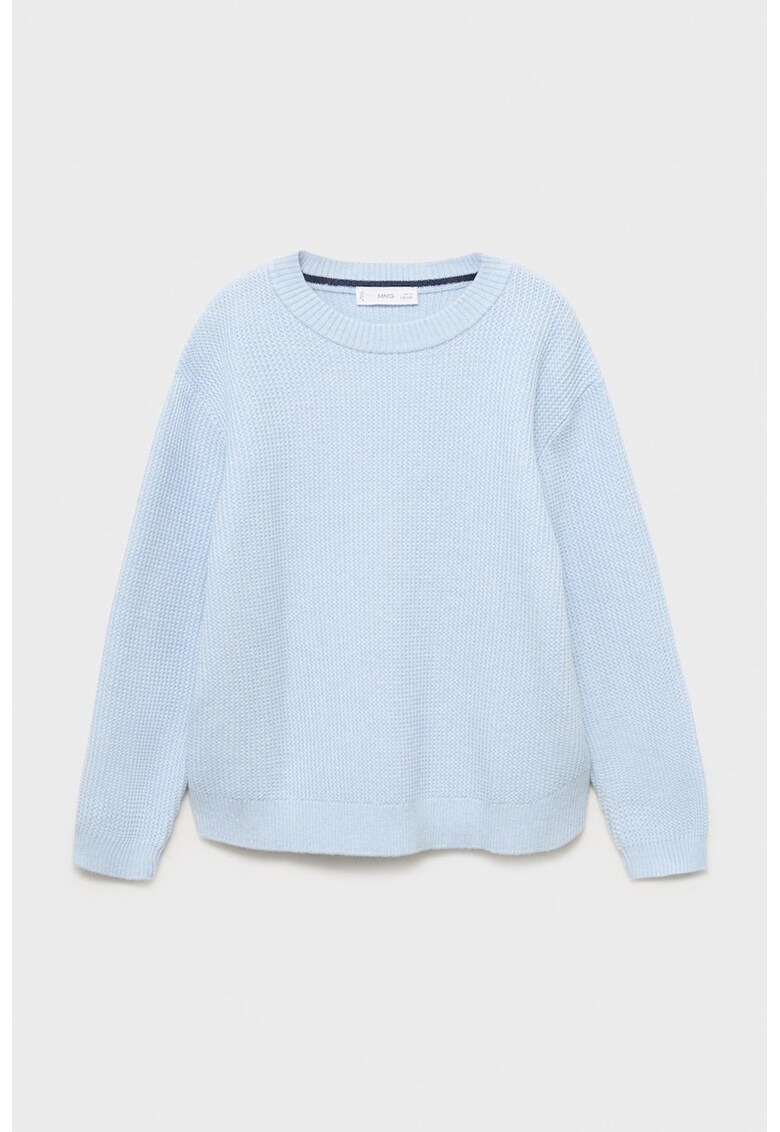 Pulover cu decolteu la baza gatului - Albastru deschis
