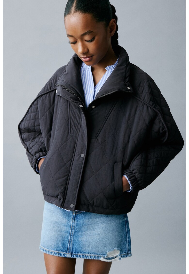 Geaca matlasata - Negru stins