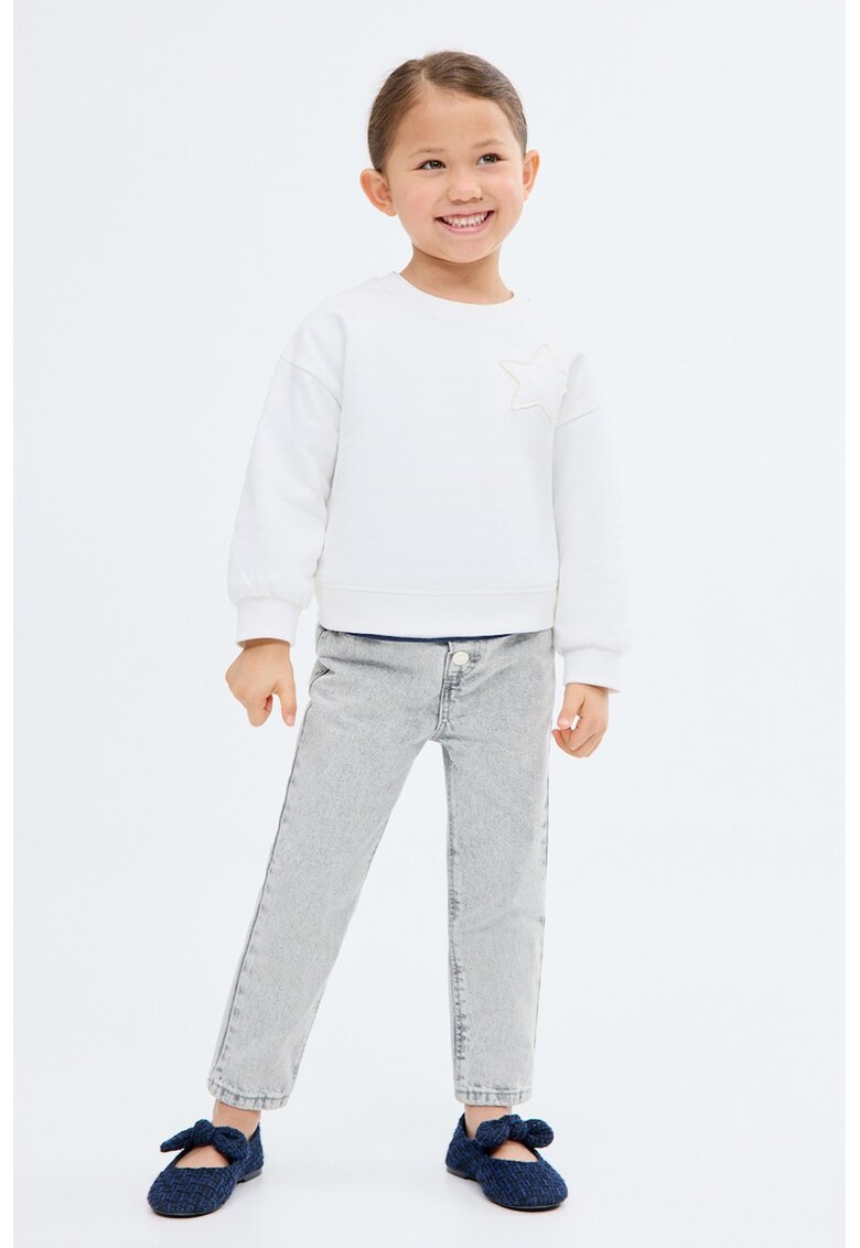 Blugi regular fit cu talie inalta