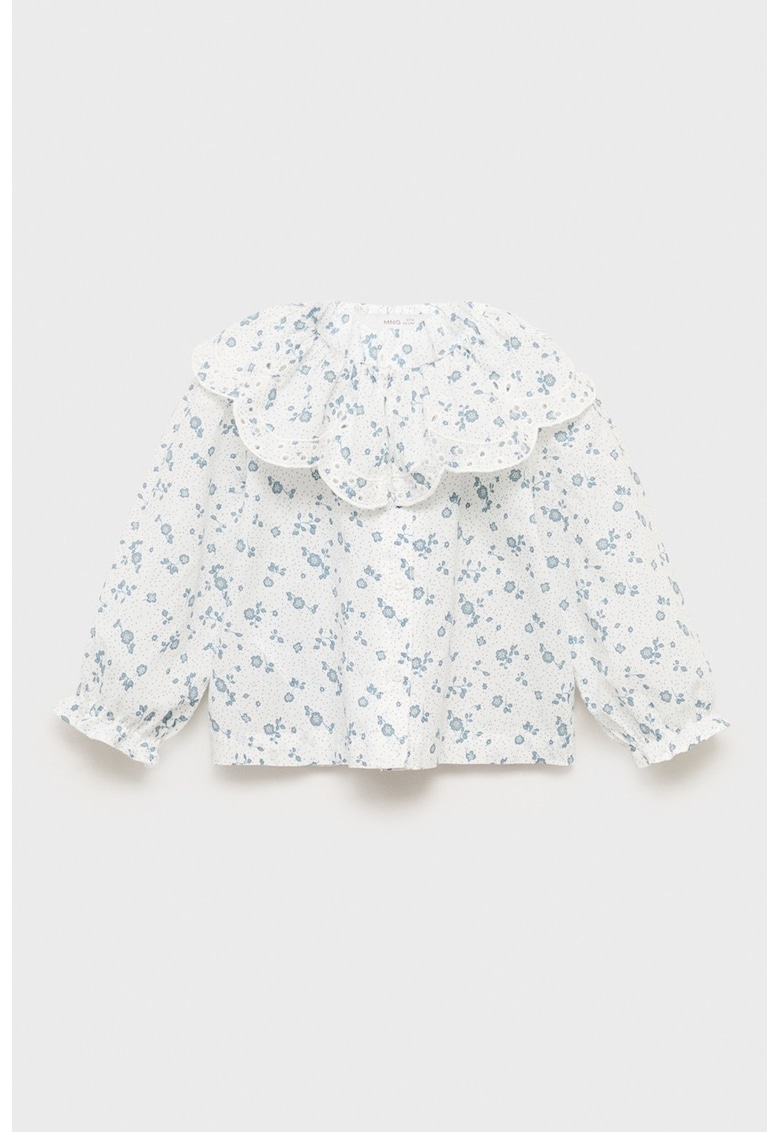 Bluza din bumbac cu guler cu volan