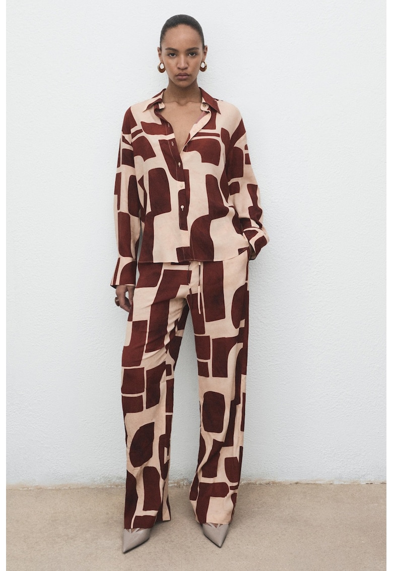 Camasa cu imprimeu si maneci lungi