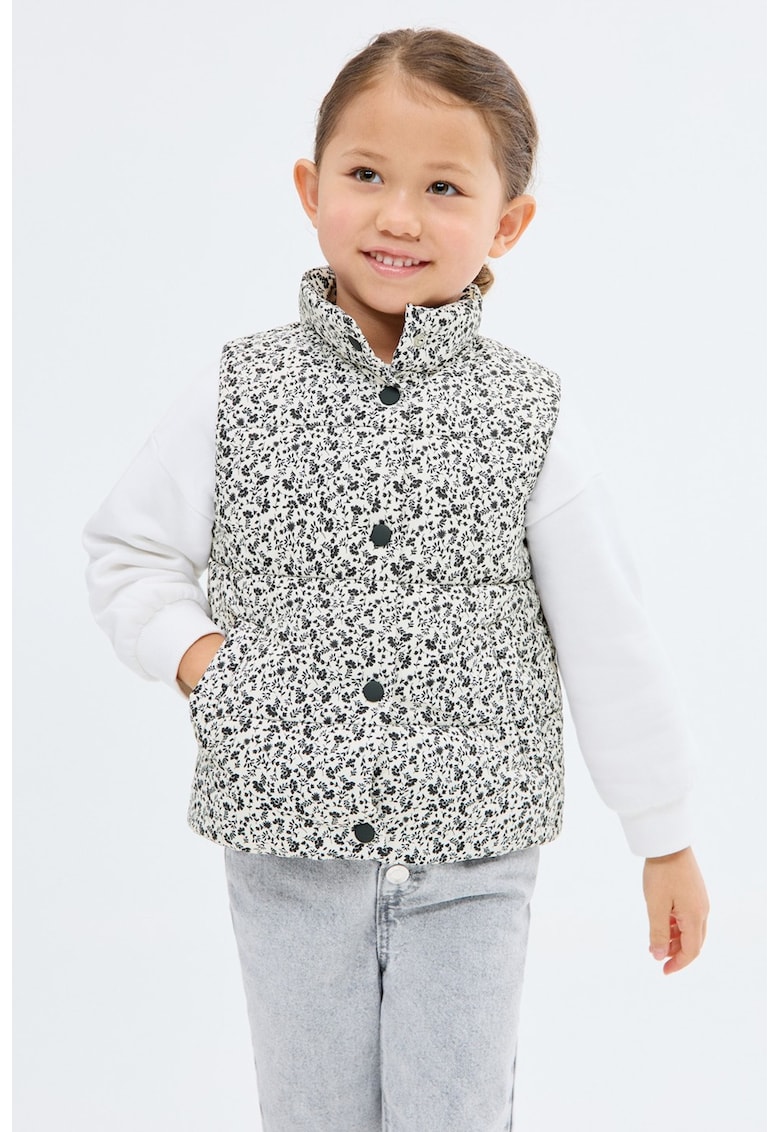 Vesta matlasata cu imprimeu floral