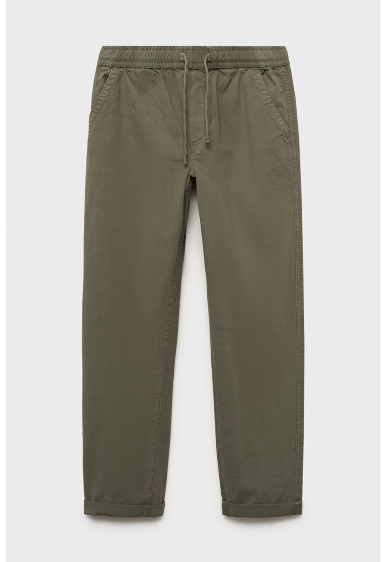 Pantaloni cu croiala dreapta si talie ajustabila