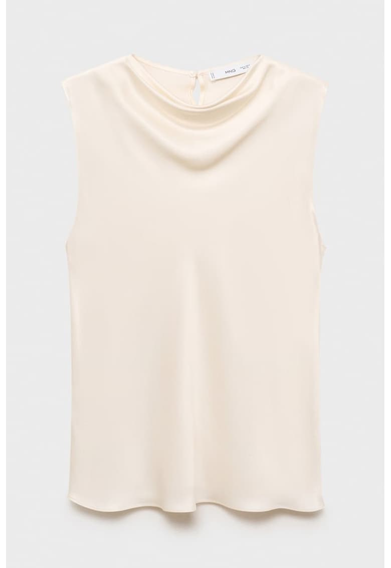 Top cu aspect satinat si decolteu drapat