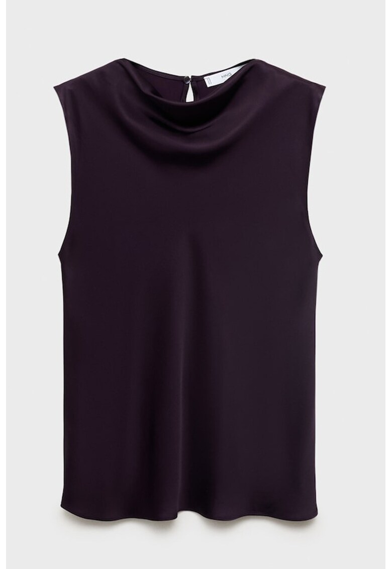 Top cu aspect satinat si decolteu drapat