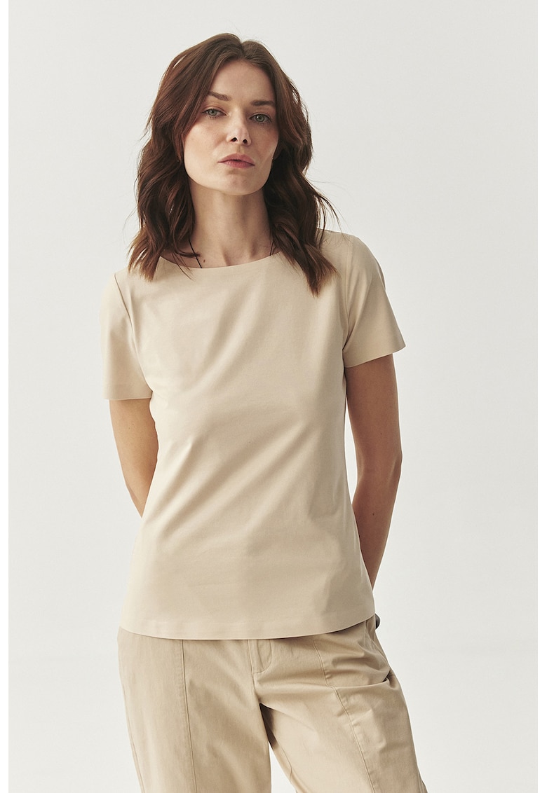 Tricou cu decolteu barcuta