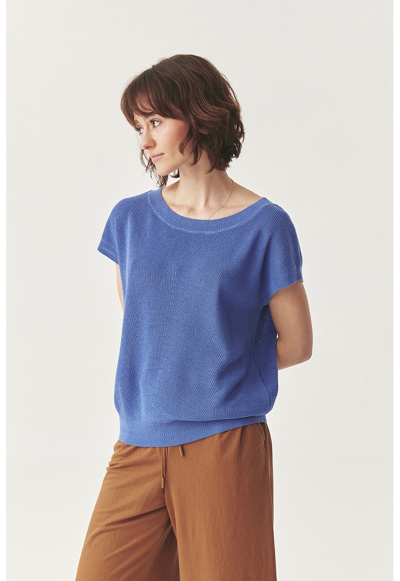 Tricou tricotat din amestec de in si lyocell Tricou tricotat din amestec de in si lyocell