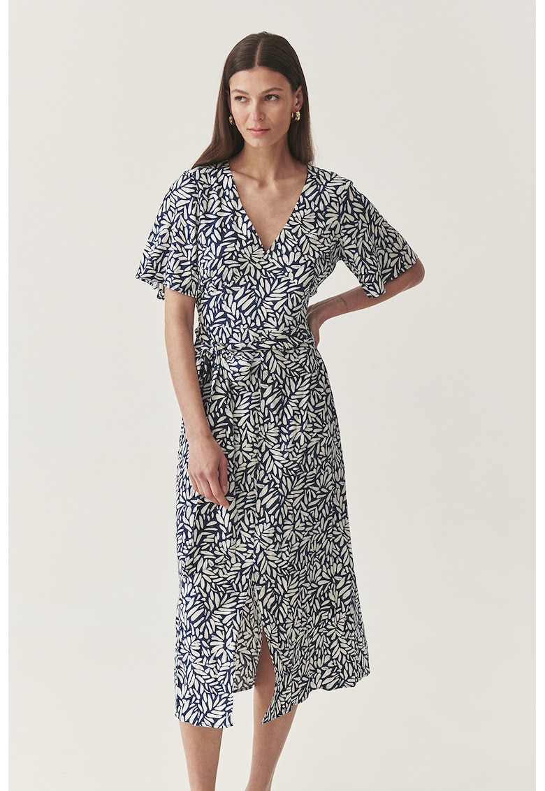 Rochie cu decolteu in V si cordon in talie