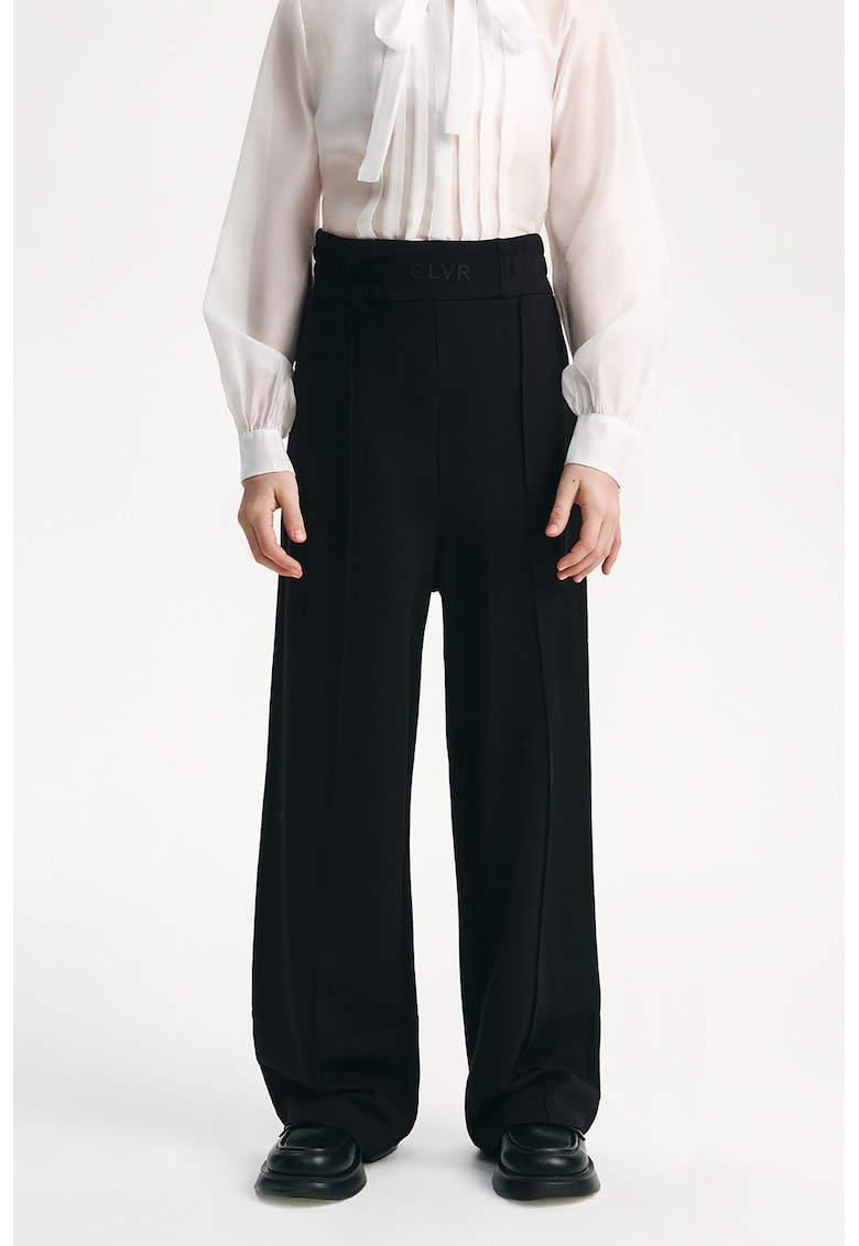 Pantaloni cu pliuri si talie inalta Pantaloni cu pliuri si talie inalta