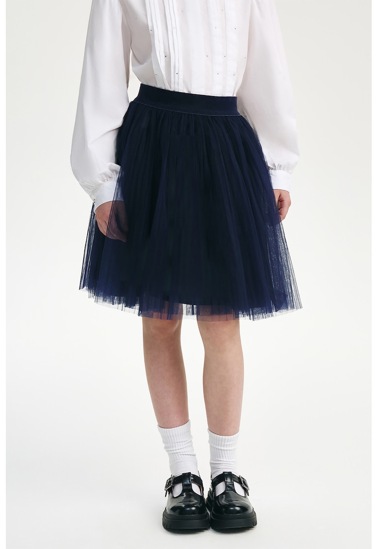Fusta din tul cu talie inalta